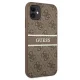 Guess 4G Stripe dėklas iPhone 11 / XR, rudas