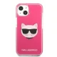 Karl Lagerfeld Choupette Head dėklas skirtas iPhone 13, fuksijų spalvos