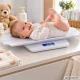 Elektroninės kūdikių ir vaikų svarstyklės iki 100 kg su 60 cm matuokle ir LCD, baltos