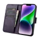 iCarer 2in1 odinis atverčiamas dėklas iPhone 14 Plus su RFID apsauga, tamsiai violetinis (WMI14220727-DP)