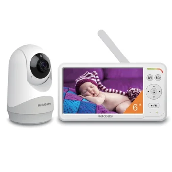 Vaizdo kūdikio stebėjimo monitorius HelloBaby 6" PTZ, 4000mAh