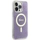 Guess dėklas iPhone 14 Pro Max telefonui 4G MagSafe, violetinis