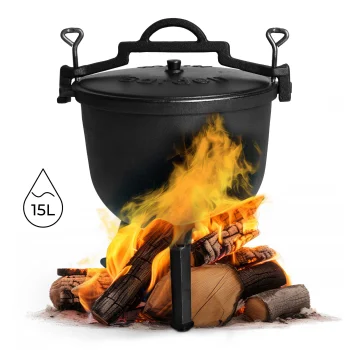 Ketaus katilas laužui Multigarden 144156, 15L, juodas