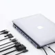 USB-C jungčių stotelė Choetech HUB-M20 11-in-1, 100W PD, pilka