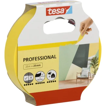 Dažymo juosta Tesa 56270, 25 m x 25 mm, geltona