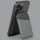 Uniq Lyden DS magnetic RFID wallet with phone stand - gray and black