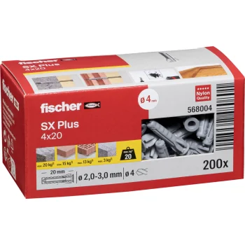 Skečiamieji kaiščiai Fischer SX Plus 4x20, 200 vnt.