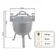 Ketaus puodas ant laužo Berdsen Bd-482, 8 l
