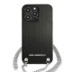 „Karl Lagerfeld Textured & Chain“ dėklas, skirtas iPhone 13 Pro / 13, juodas