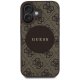 Guess 4G Circle Classic Logo MagSafe dėklas telefonui iPhone 16, rudas