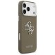 Guess Grained Big 4G Classic Logo dėklas iPhone 17 Pro Max, rudas
