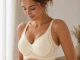 Seamless Push-Up Sports Bra, White, Size XL