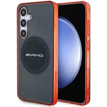 Mercedes AMG MagSafe dėklas Samsung Galaxy S24 telefonui, juodas / skaidrus