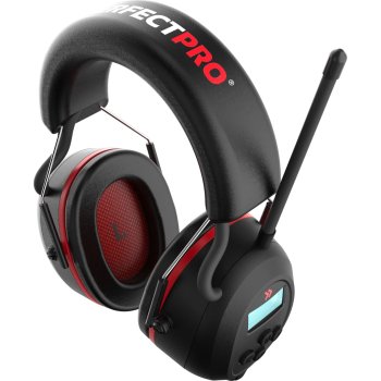 Perfectpro H-40 belaidės apsauginės ausinės, juodos ir raudonos