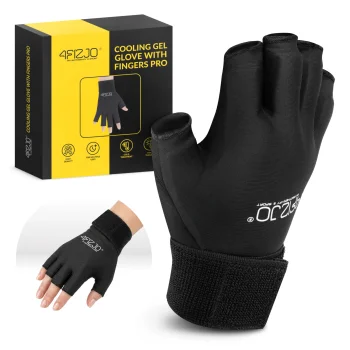 Gelinė pirštinė 4FIZJO ColdPack PRO šilumos ir šalčio terapijai, juoda