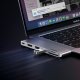 Ugreen CM380 USB-C šakotuvas MacBook Pro / Air kompiuteriams, pilkas
