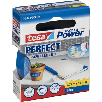 Audinio lipnioji juosta Tesa extra Power Perfect 56341, 2.75 m x 19 mm, mėlyna