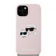Karl Lagerfeld Silicone Karl & Choupette MagSafe dėklas iPhone 15 (6.1\"), rožinis