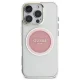 Dėklas Guess IML Metal Colored Circle Classic Logo MagSafe iPhone 16 Pro, rožinis