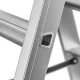Dvipusės kopėčios Hailo Master D100, 2 x 4 pakopos, sidabrinės