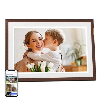 Skaitmeninis nuotraukų rėmelis Arzopa D10 10.1", tamsiai rudas