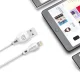 Dudao USB į USB Type-C laidas 2.1A 1m Baltas