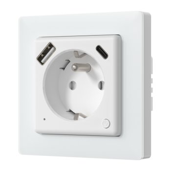 Išmanusis įmontuojamas rozetės lizdas Avatto WOT20-FR su USB-C