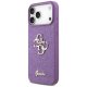 Guess Fixed Glitter Big 4G dėklas, skirtas iPhone 17 Pro Max, violetinis