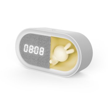 Forever Light PURE FNL-05 INGRID LED Alarm Clock with Night Light, White