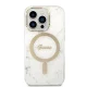 Guess Marble MagSafe dėklo ir įkroviklio rinkinys iPhone 14 Pro, baltas