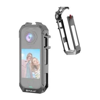 Puluz metalinis apsauginis dėklas kamerai Insta360 X4 Air, pilkas