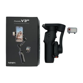 Hohem iSteady V3 Ultra išmaniojo telefono stabilizatorius su AI sekimu, juodas