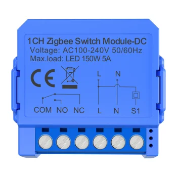 Avatto ZWSM16-DC-1 1 kanalo ZigBee jungiklio modulis (Dry Contact)