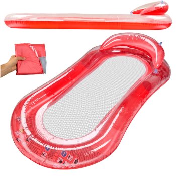 Bestway 43103 Inflatable Air Mattress with Mesh Bottom and Backrest, Red