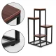 Modernhome PJJPS0011 DARK gėlių stovas, 4 lentynos, tamsus riešutas