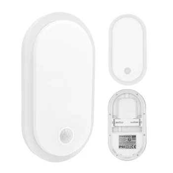 LED šviestuvas su judesio jutikliu Maclean MCE534 W, PIR, IP65, baltas