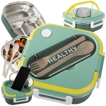 Lunch Box with Compartments, Microwave Safe, 1000 ml