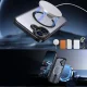 „Hybrid Armor X“ dėklas „iPhone 17“ su „MagSafe“ stovu, juodas