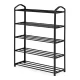Modernhome metalinė batų lentyna XJ53K, 5 lentynos, juoda