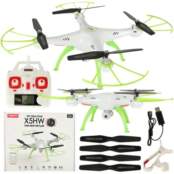 Dronas Syma X5HW 2.4GHz su Wi-Fi kamera, baltas