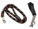 Classic leash with adjustable collar for dogs and cats, 120cm, black