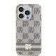 DKNY dėklas iPhone 13 Pro Max IML Checkered Mono MagSafe, smėlio