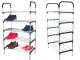 Shoe Rack, 5 Tiers, for 15 Pairs, Silver