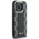DKNY Leather Checkered Mono Pattern MagSafe dėklas iPhone 16 Pro, juodas
