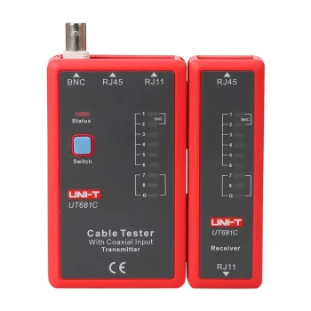 Tinklo kabelių testeris UNI-T UT681C (RJ45, RJ11, BNC)