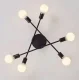 Loft Ceiling Lamp with 6 Light Points ZD74N, Black