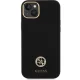 Guess Silicone Logo Strass 4G dėklas iPhone 15 Plus / 14 Plus, juodas