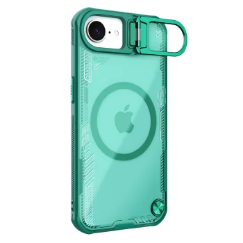 Nillkin Iceblade Prop Magnetic dėklas su stovu iPhone 16e / 17e, žalias