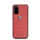 Ferrari Heritage Quilted dėklas, skirtas Samsung Galaxy S20, raudonas
