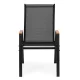 Set of 2 Garden Chairs MultiGarden Outdoor Patio Balcony, Black